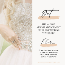 Load image into Gallery viewer, Vendor Management Guide for Wedding Venues