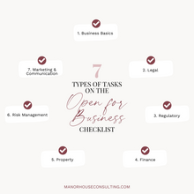 Load image into Gallery viewer, Open for Business Checklist for Wedding Venues
