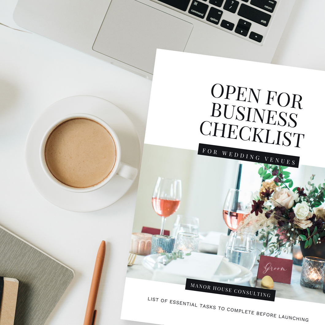 Open for Business Checklist for Wedding Venues